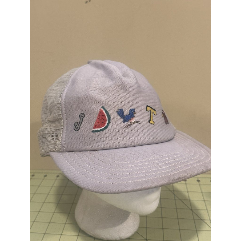 Vintage Grey Mesh Trucker Snapback Hat